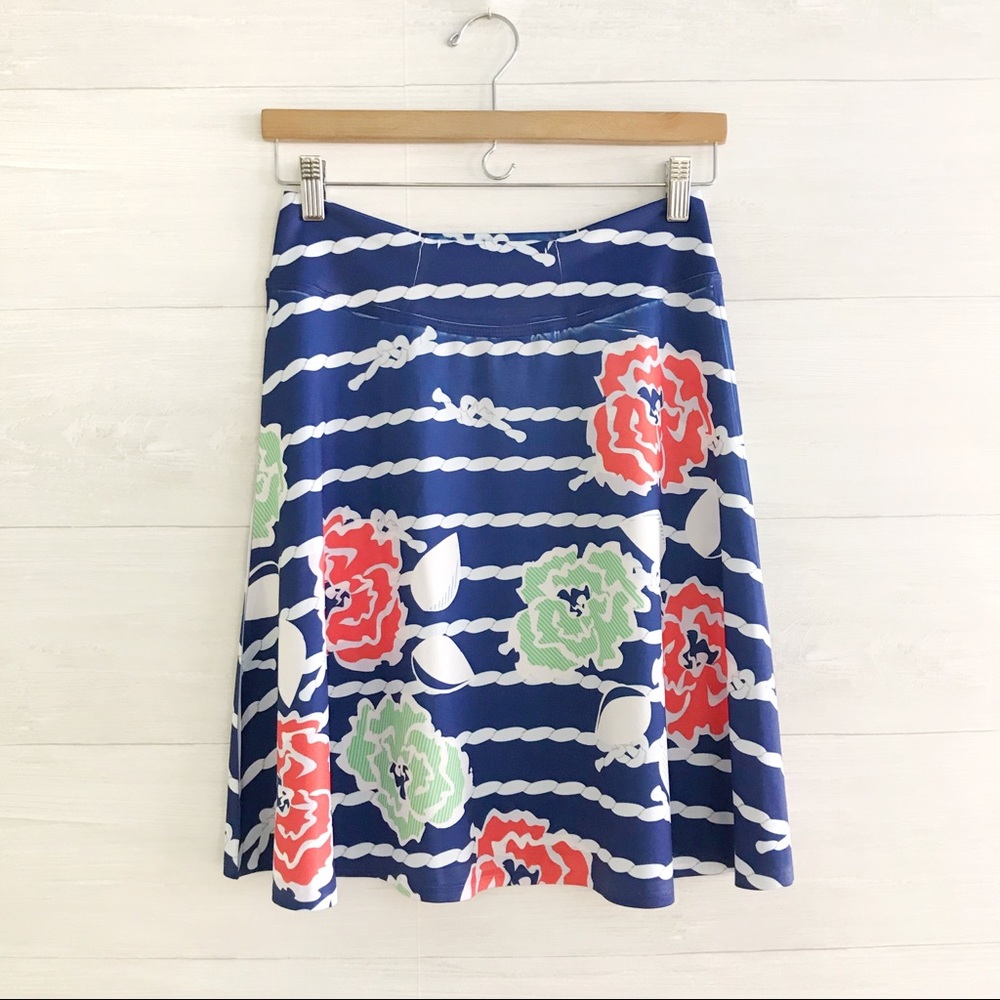 {Before + Again} "Silky" Floral flared skirt, XS